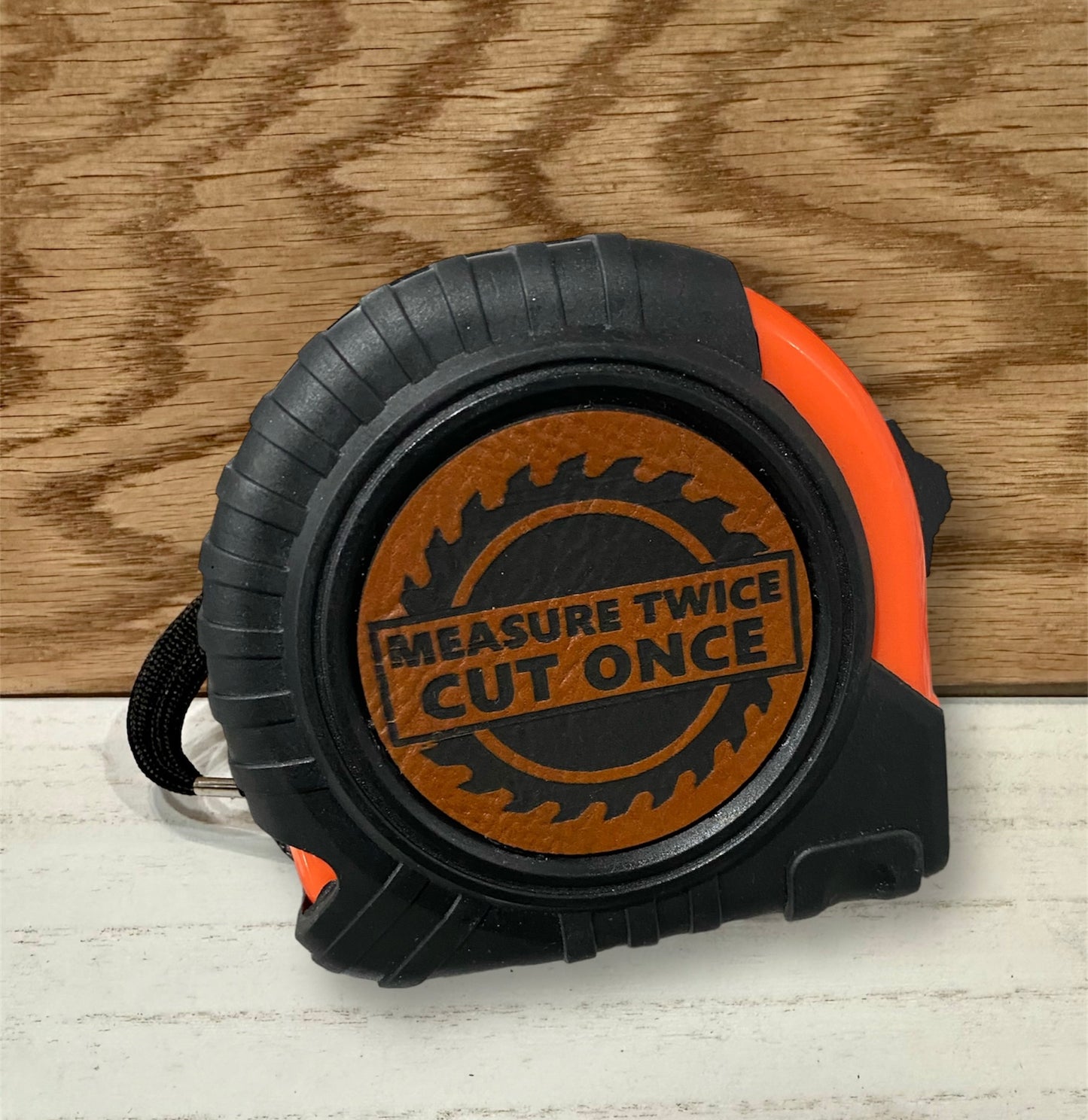 Tape Measure with laser-engraved insert